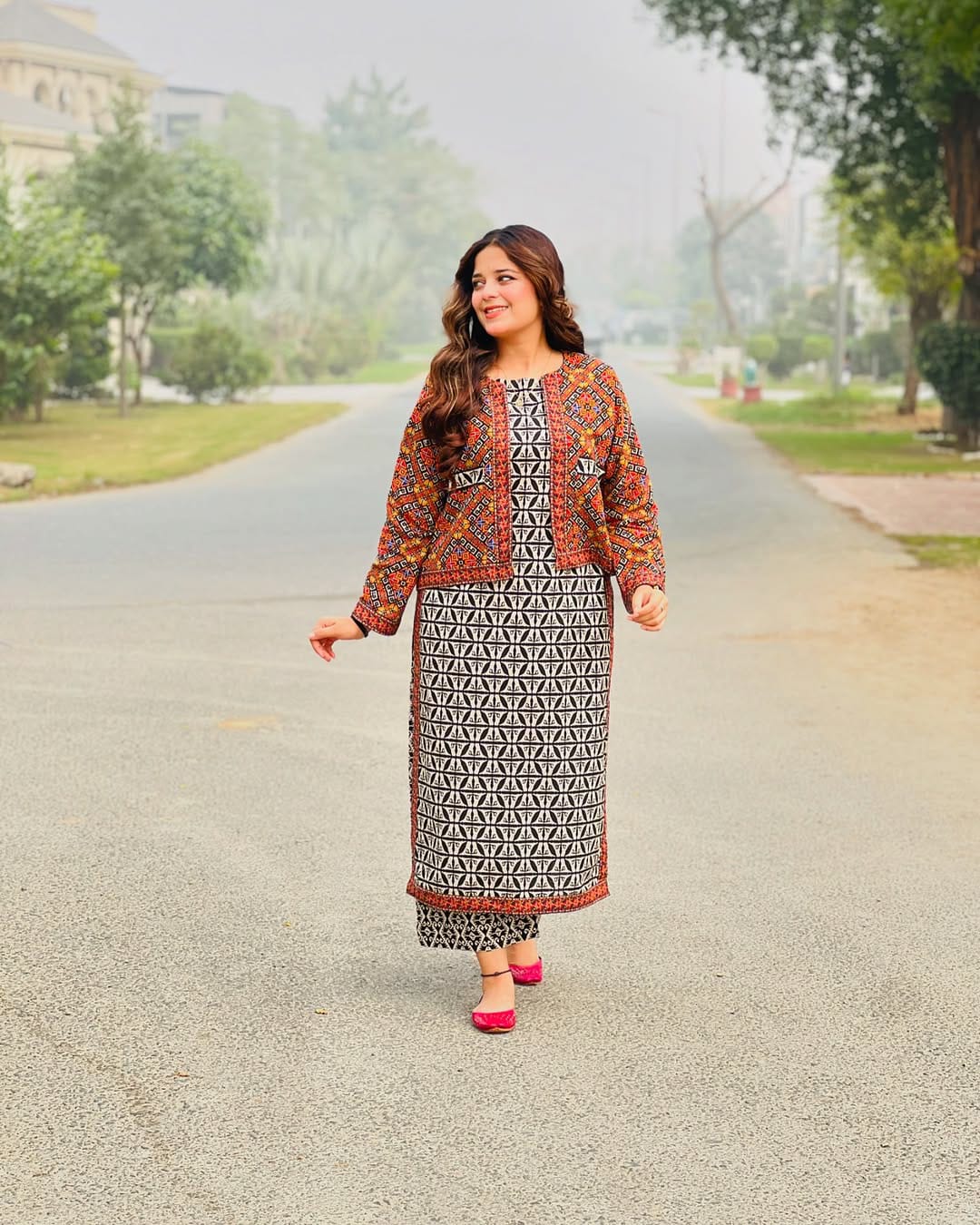 Ajrak koti digital printed 3pc