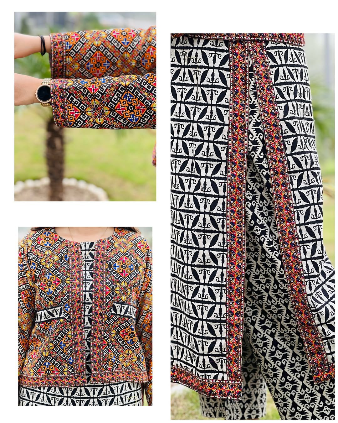 Ajrak koti digital printed 3pc