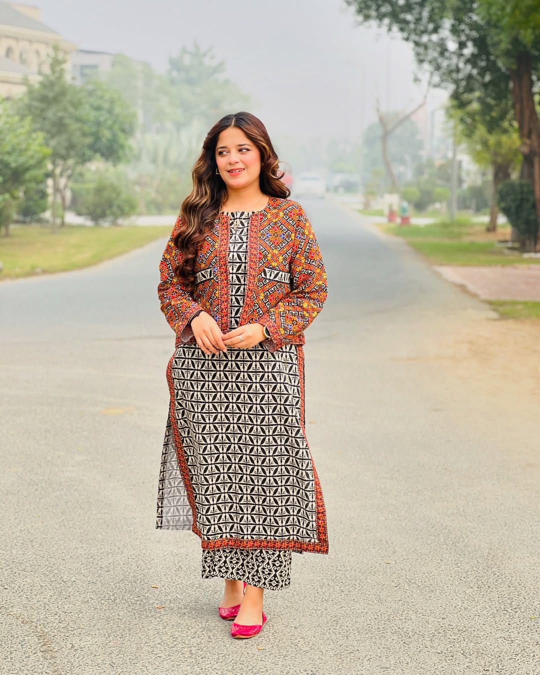 Ajrak koti digital printed 3pc