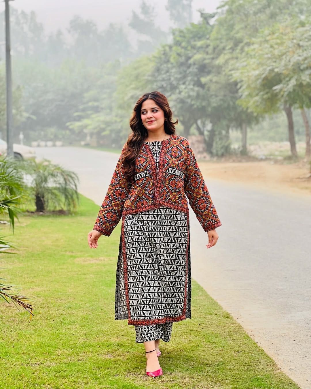 Ajrak koti digital printed 3pc