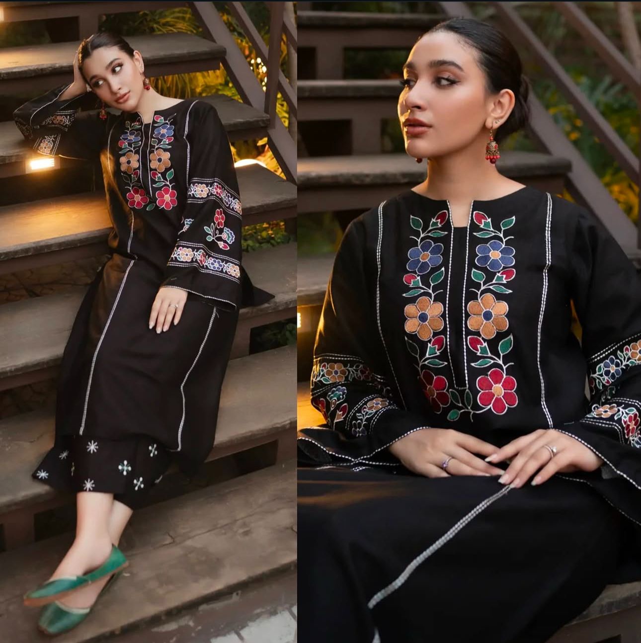 Cottage embriodered long length